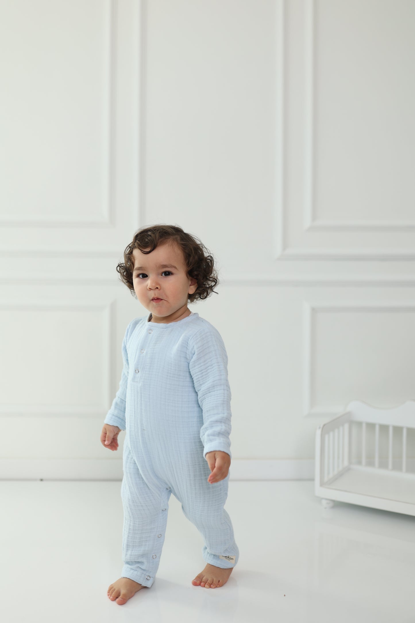 4-lagiger Musselin Baby-Strampler