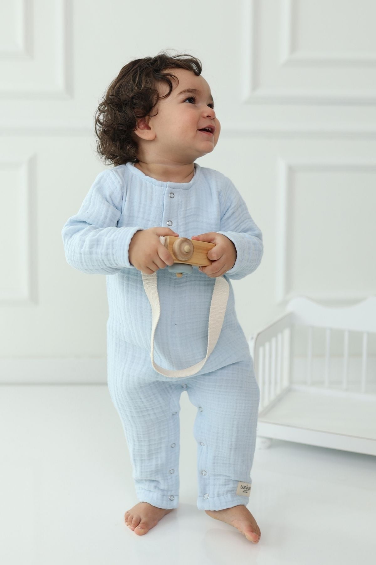 4-lagiger Musselin Baby-Strampler