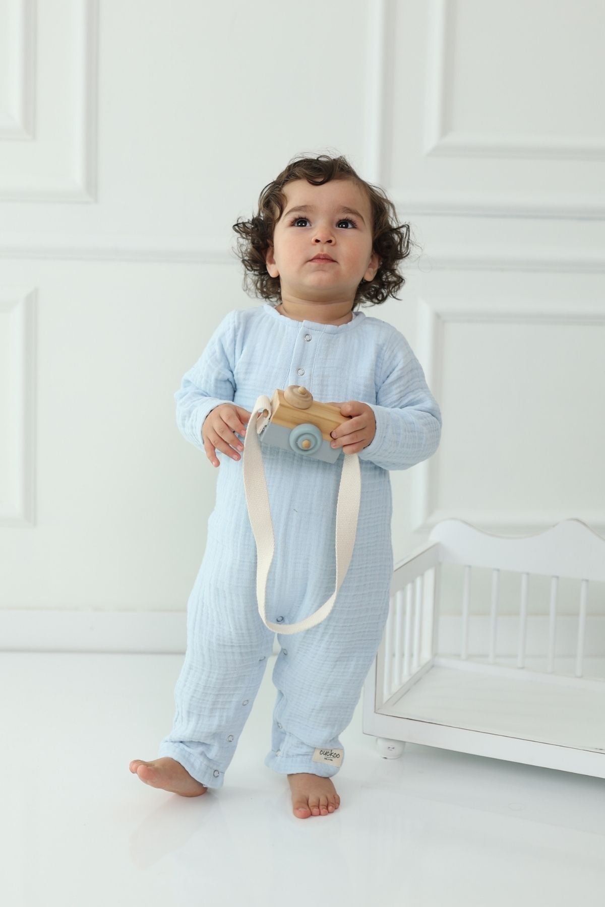 4-lagiger Musselin Baby-Strampler